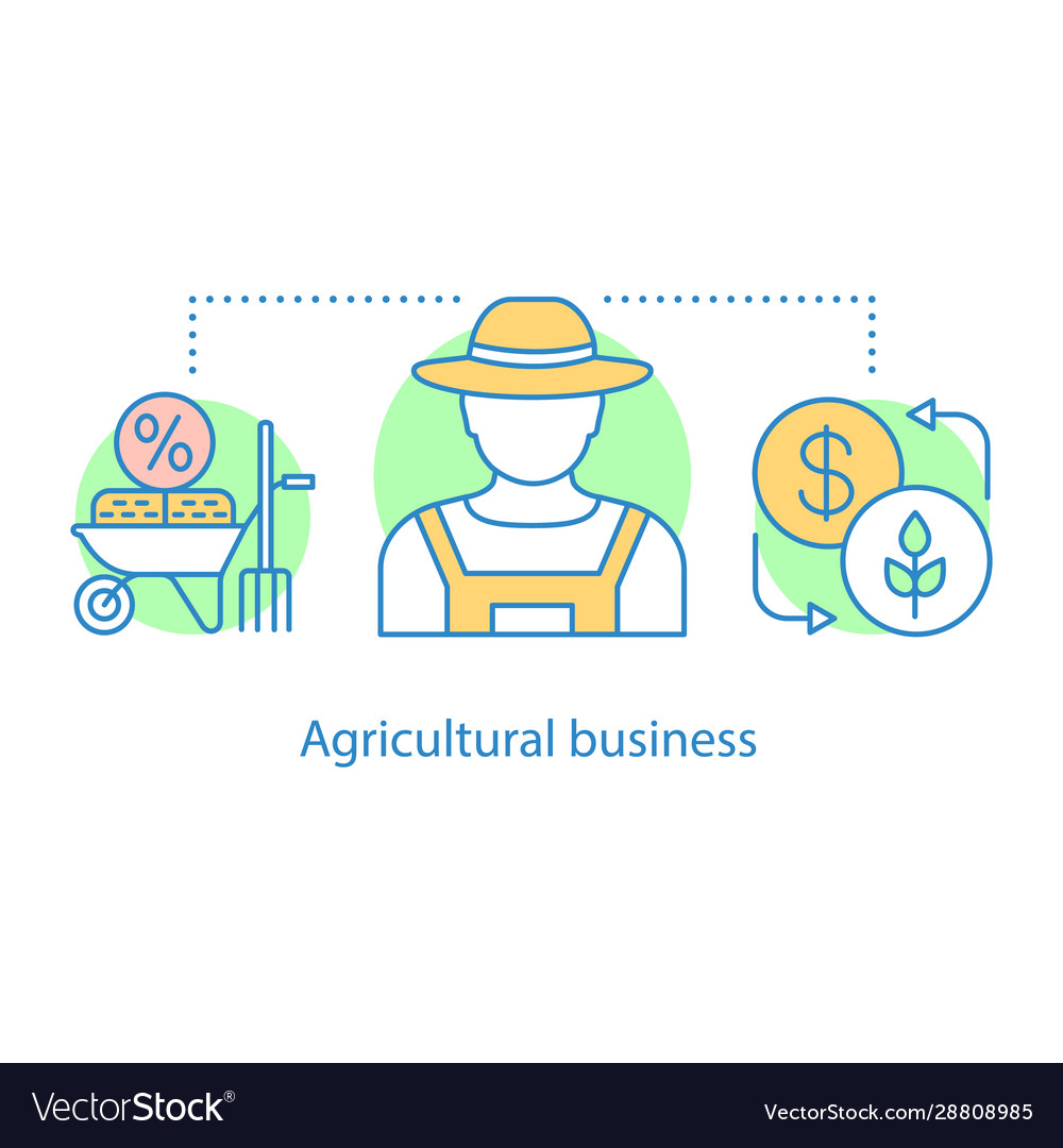 Agricultural business concept icon Royalty Free Vector Image