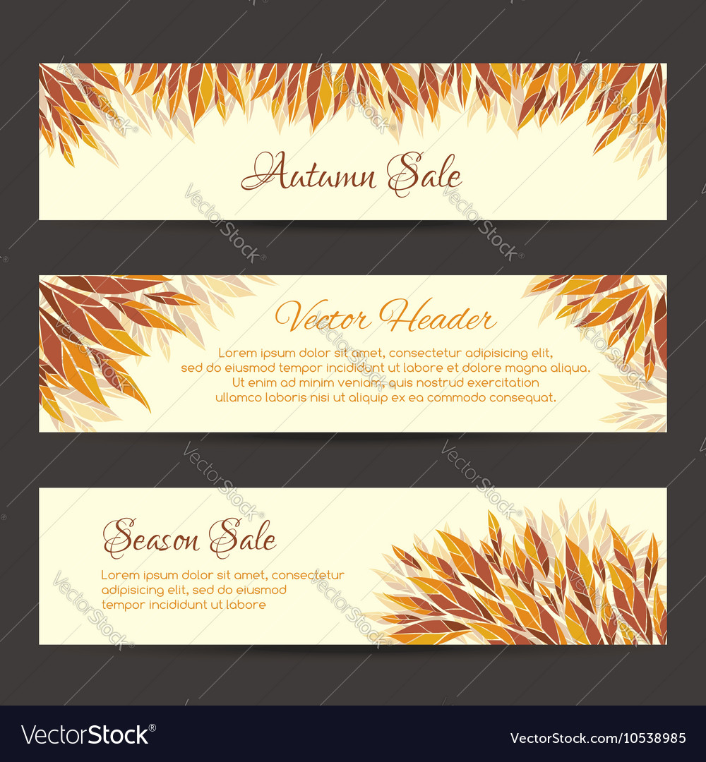 autumn sale headers template autumn headers
