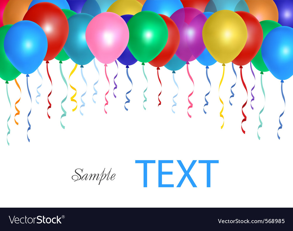 Balloons frame composition Royalty Free Vector Image