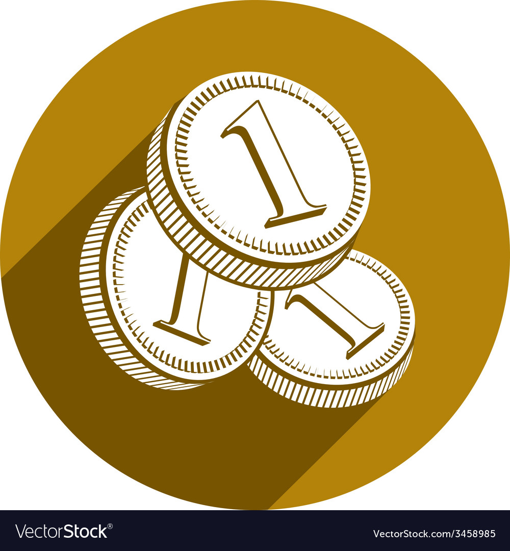 Coin icon isolated