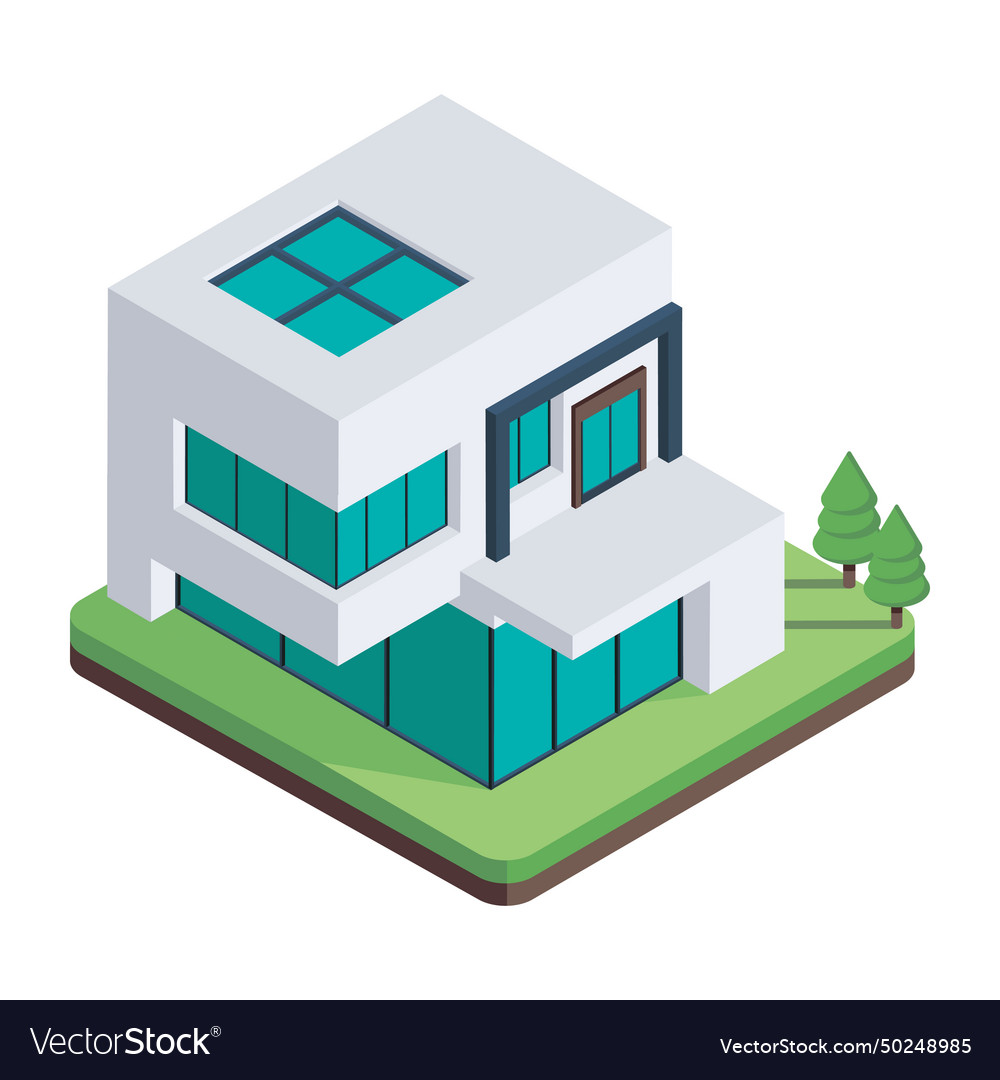 Commercial buildings icons Royalty Free Vector Image