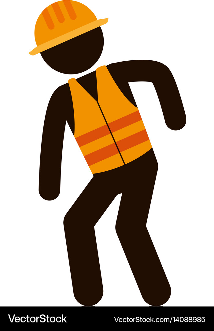 Construction worker avatar character Royalty Free Vector