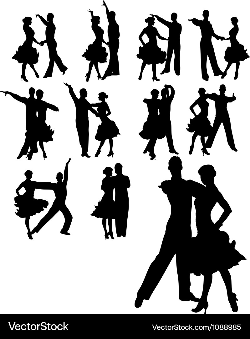 Couple dancing set Royalty Free Vector Image - VectorStock