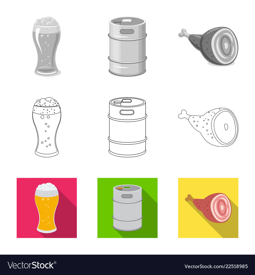 Design of pub and bar icon set vector image Design of pub and bar icon set