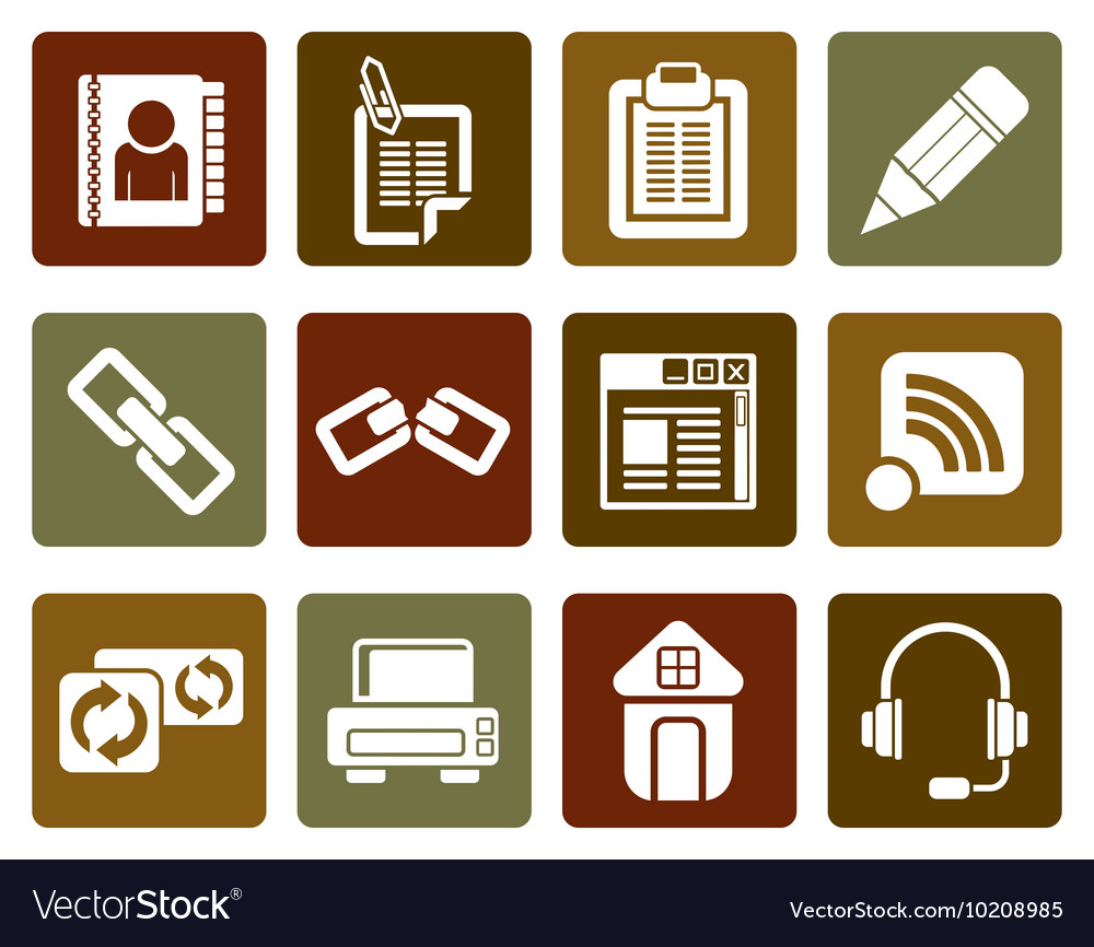 Flat internet and website icons
