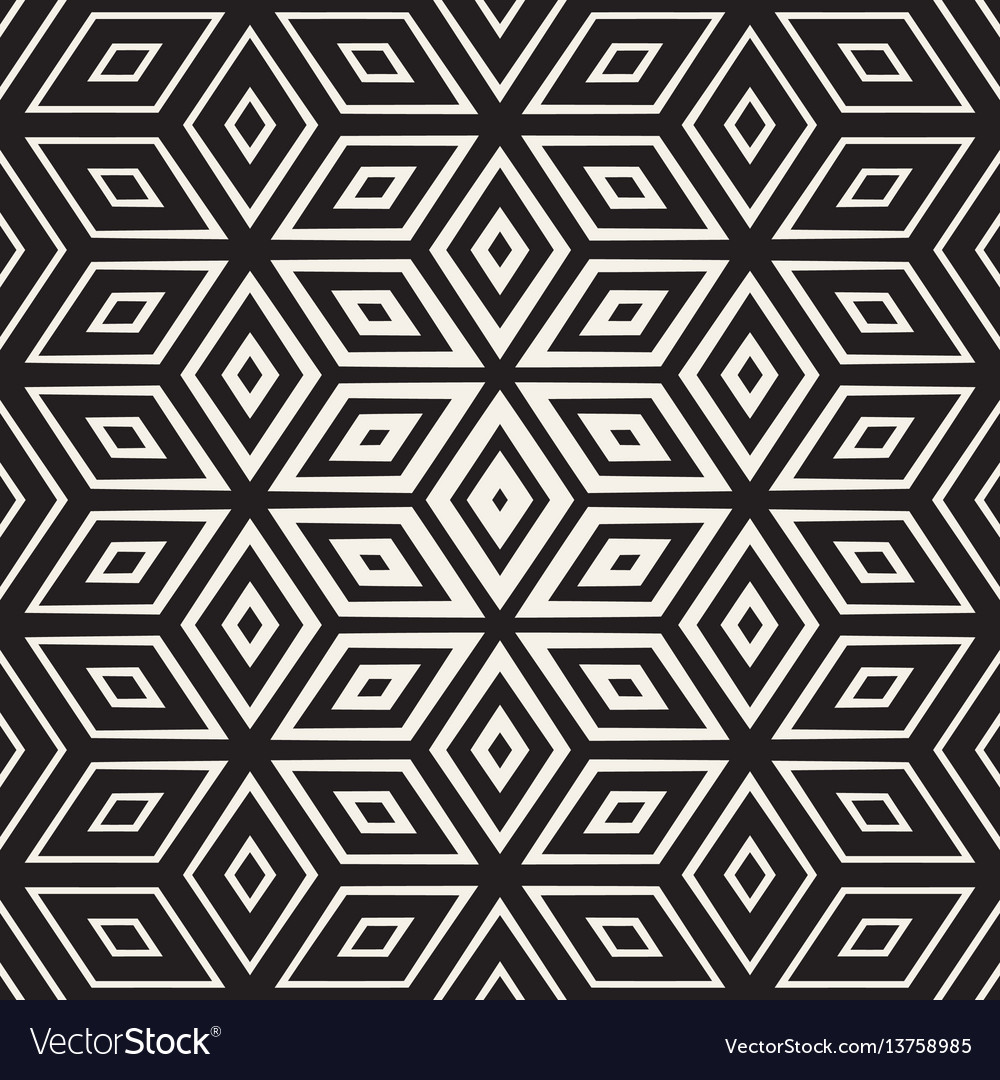 Monochrome Line Lattice Pattern
