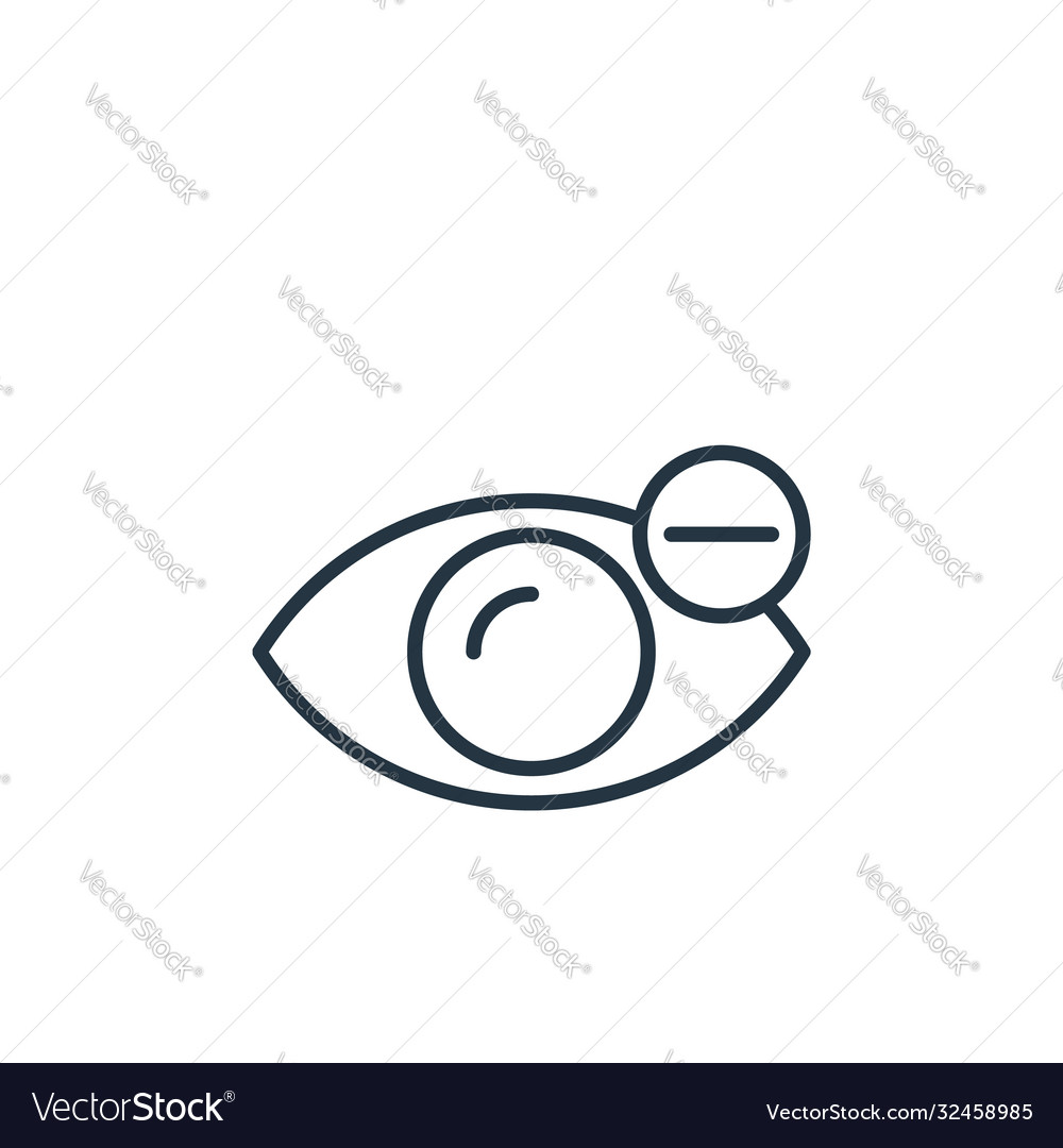 Myopia icon editable stroke linear vector image Myopia icon editable stroke linear