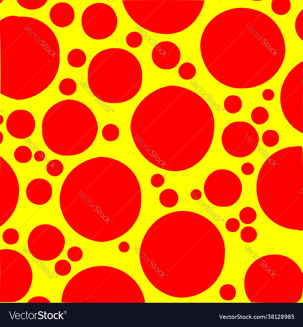 Pop-art random polka dots circles pattern red Vector Image Pop-art random polka dots circles pattern red