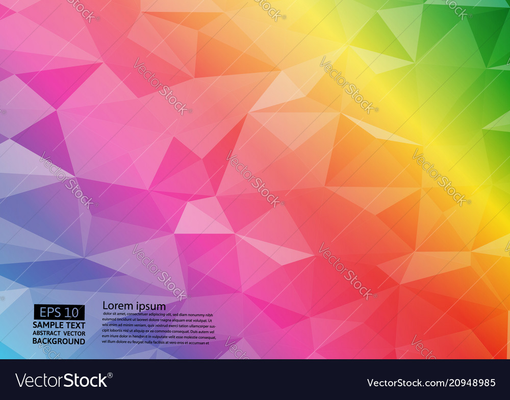 Rainbow Triangular Gradient Background