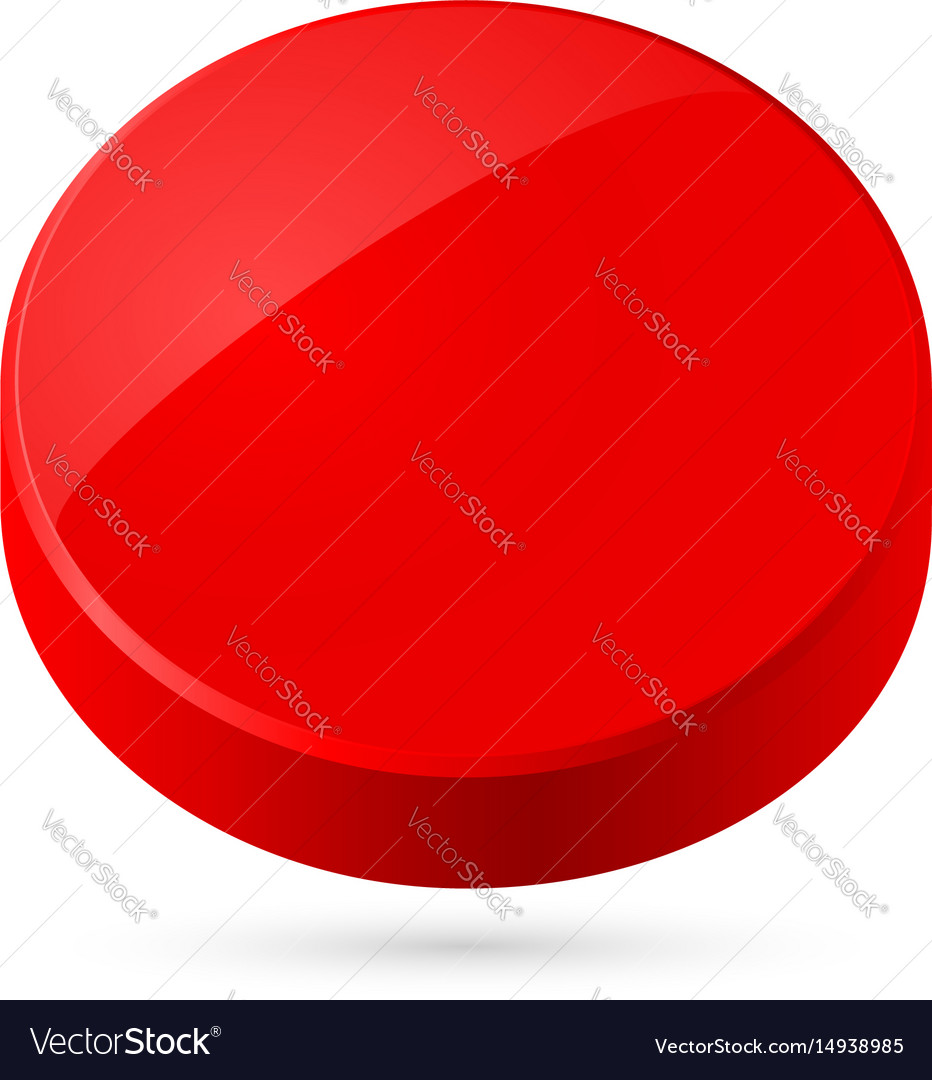 Red disk isolated on white background