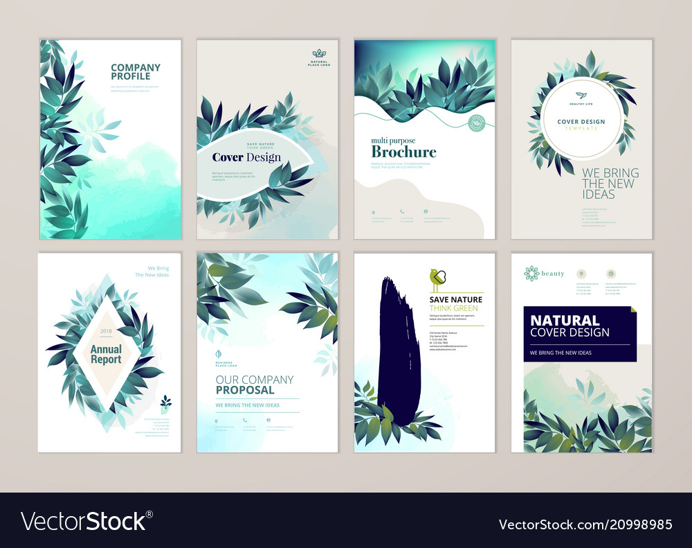 Set of brochure and annual report design templates