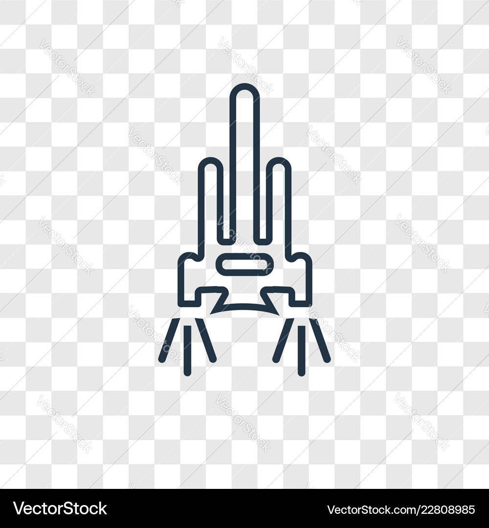 Space shuttle concept linear icon isolated Vector Image