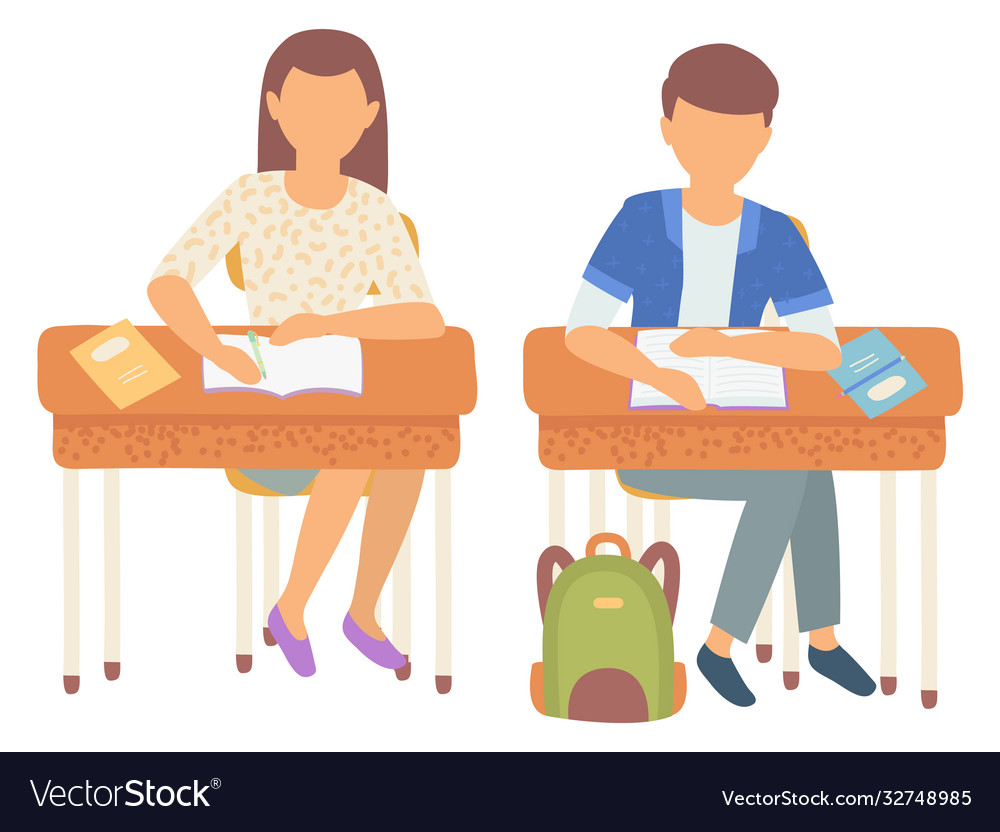 Students Studying in Class