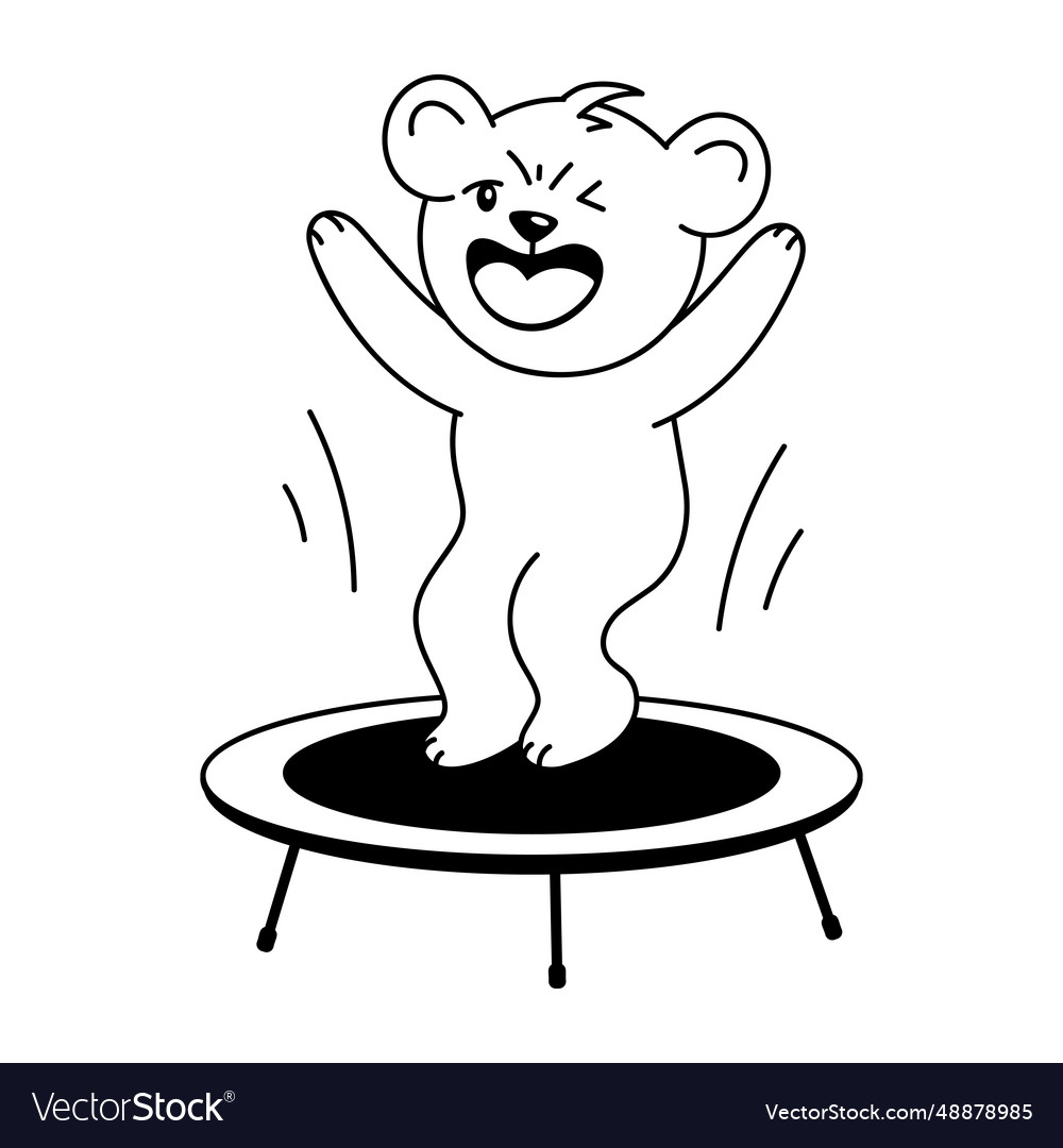 Trampoline jump Royalty Free Vector Image - VectorStock