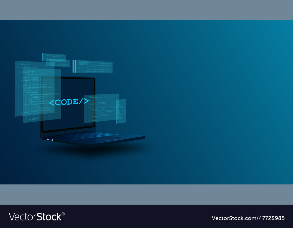 Web development coding programming data Royalty Free Vector