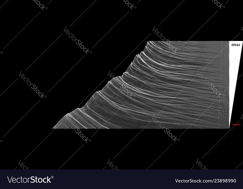Array with dynamic particles futuristic vector image Array with dynamic particles futuristic