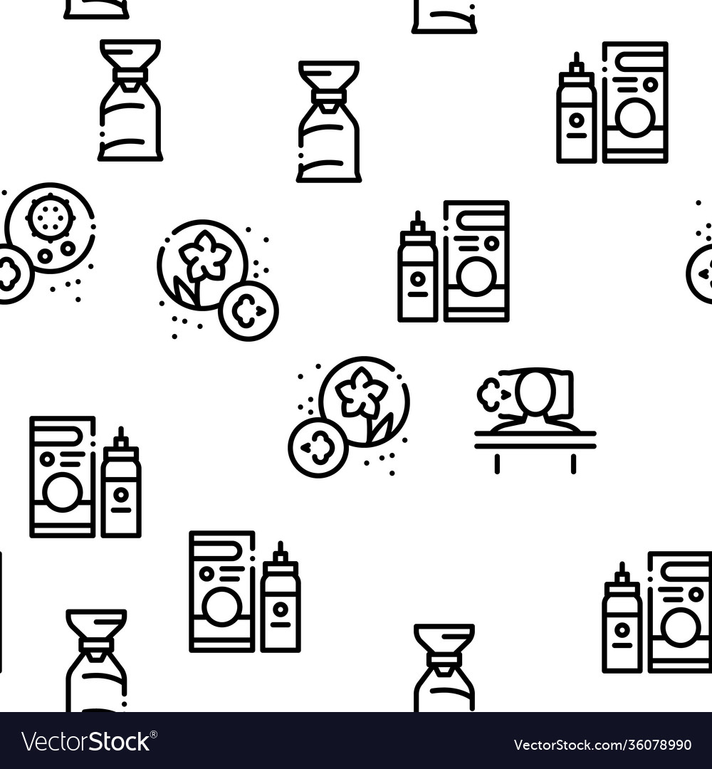 Asthma sick allergen seamless pattern