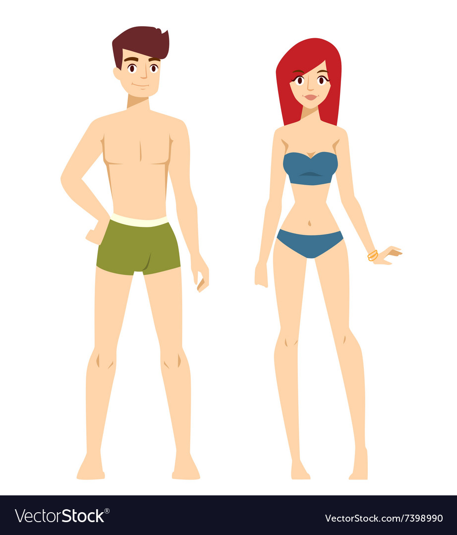 922px x 1080px - Beautiful cartoon nude couple fashion Royalty Free Vector