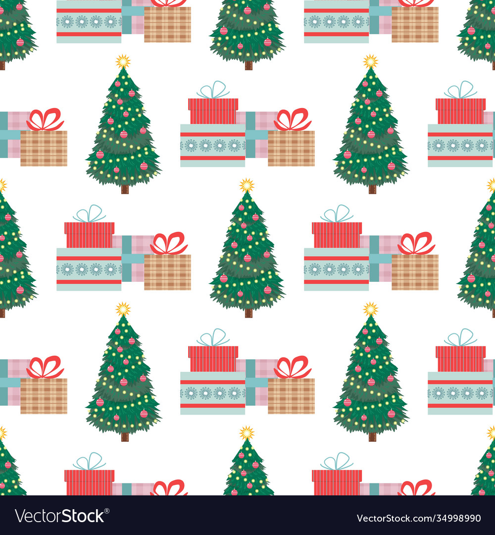 Christmas seamless pattern happy new year winter