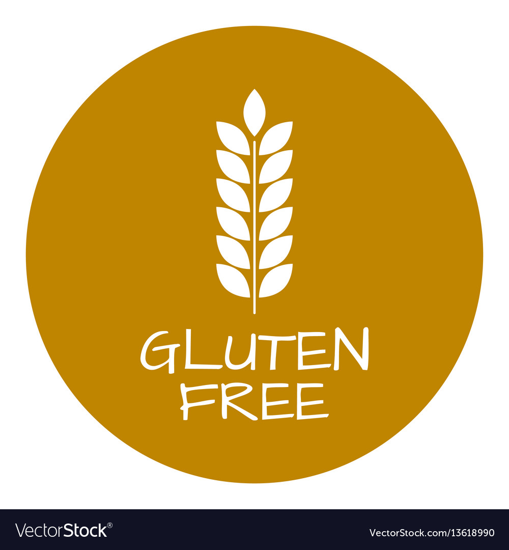 Gluten Free Label Food Intolerance Symbols Vector Image