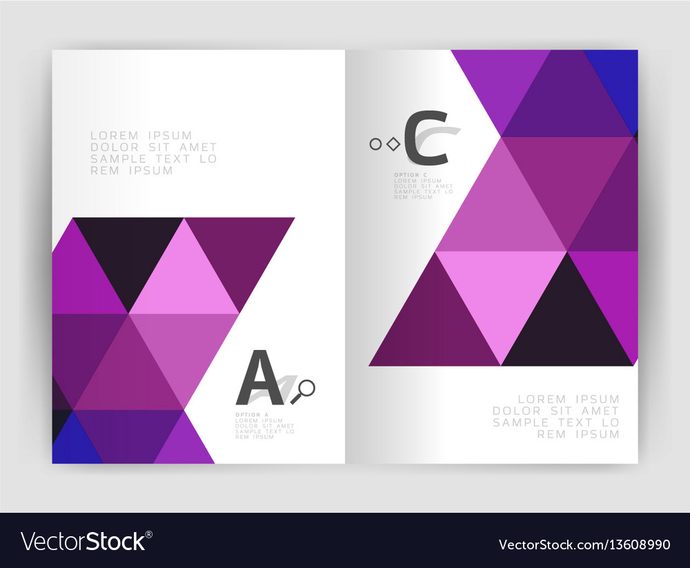 Modern triangle print template