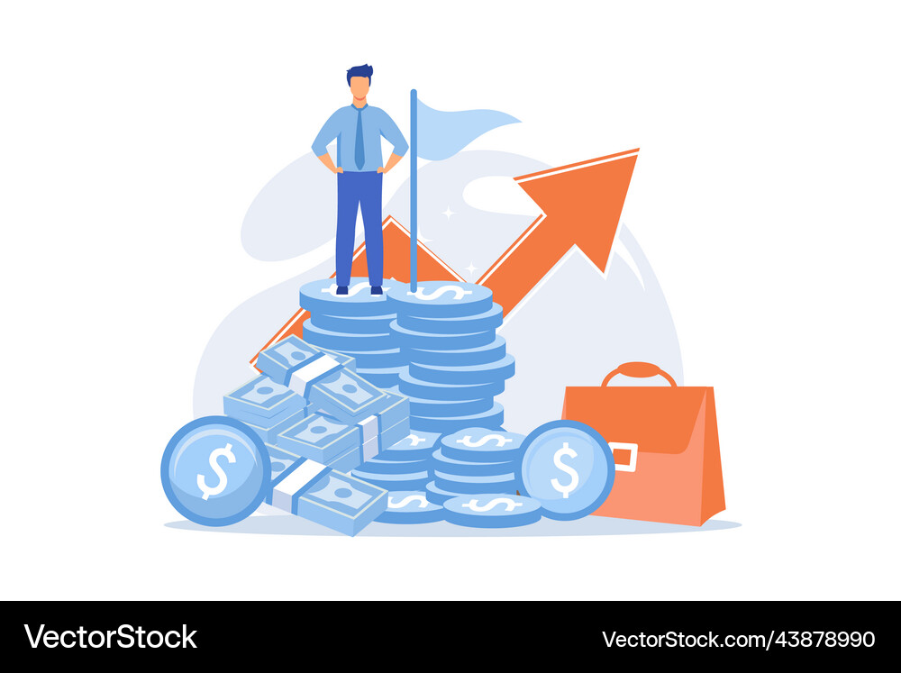 Profitable company director successful Royalty Free Vector