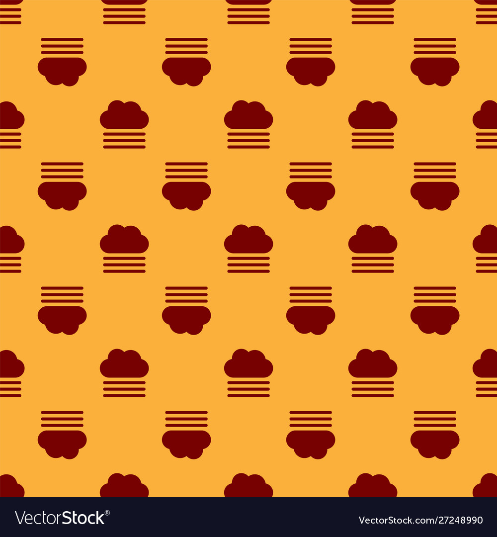 Red fog and cloud icon isolated seamless pattern Vector Image Red fog and cloud icon isolated seamless pattern