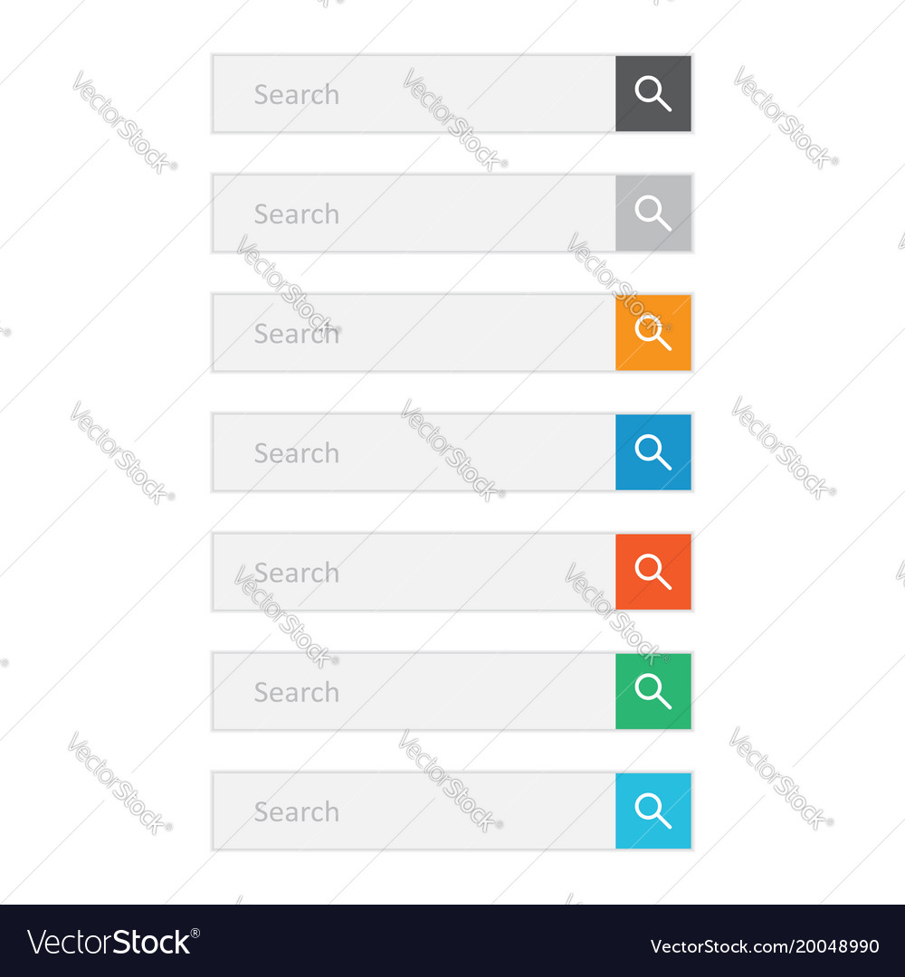 Search bar field set interface elements