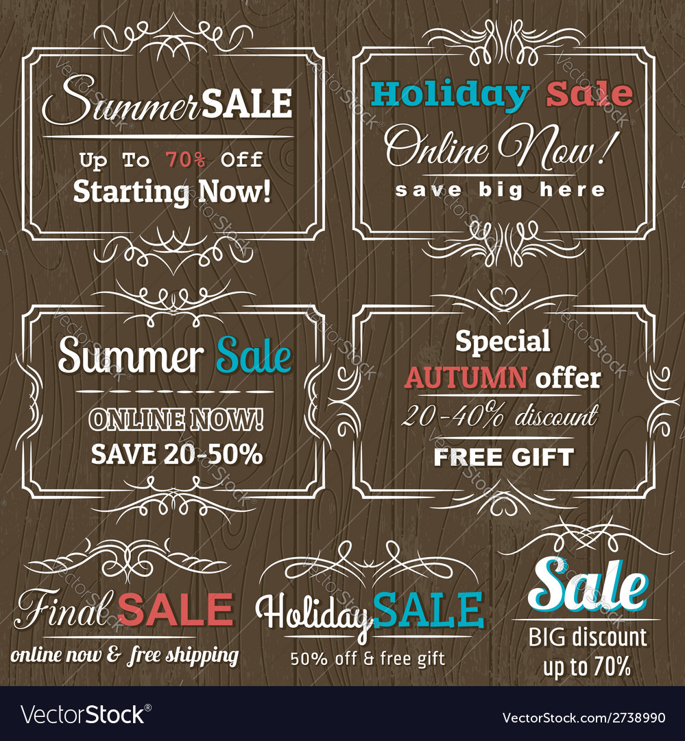 Set of special sale offer labels and banners
