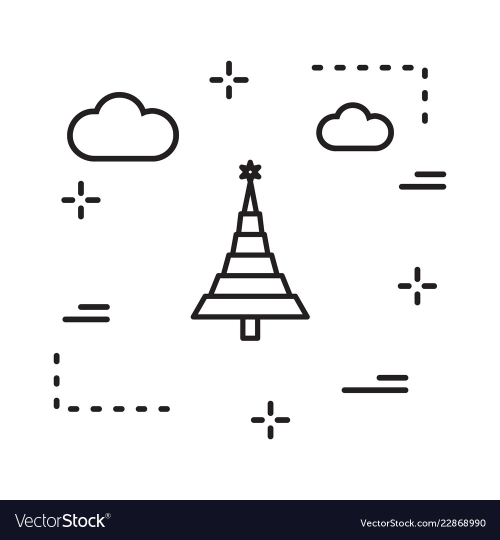 Tree icon in creative design with elements