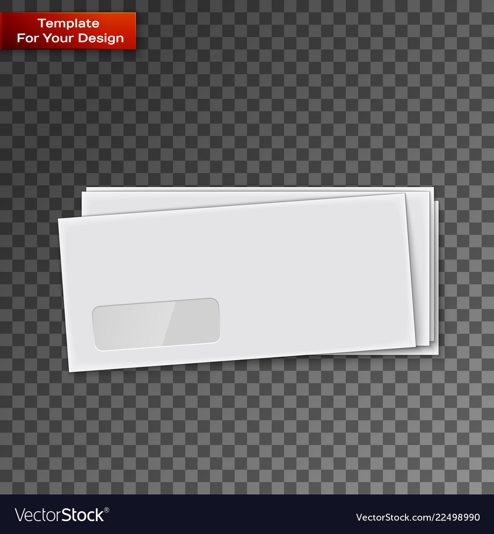 White envelopes isolated on transparent