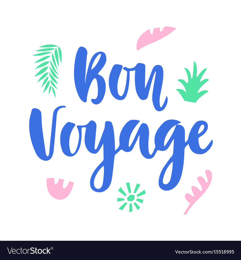 bon-voyage-poster-with-hand-written-lettering-vector-image