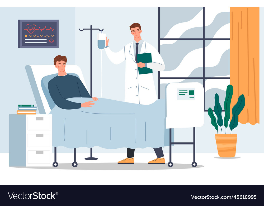 Doctor visits patient Royalty Free Vector Image