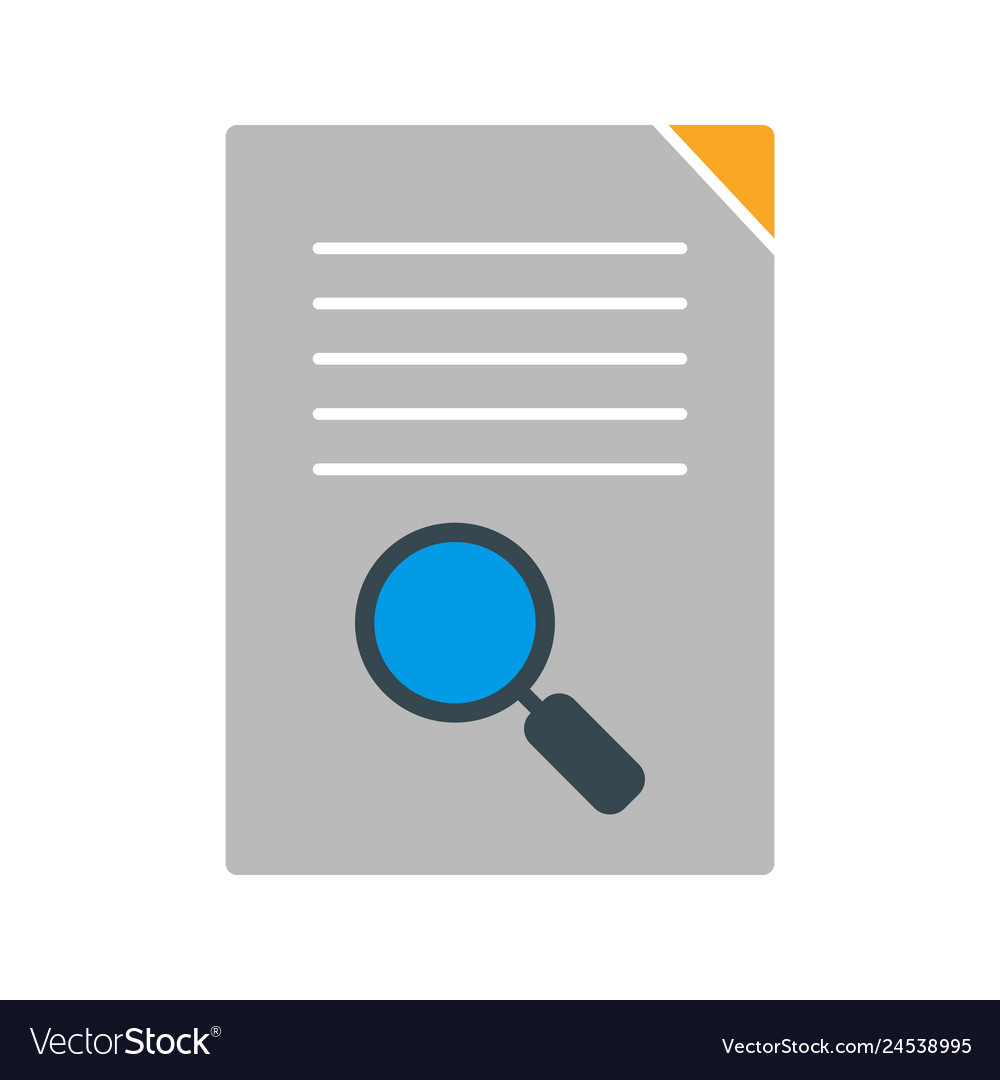 Document search icon Royalty Free Vector Image