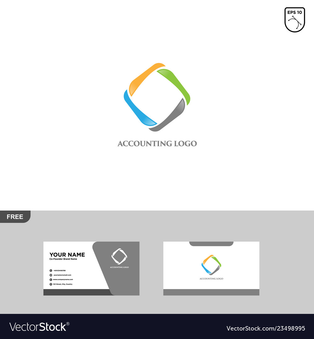 Financial logo template accounting