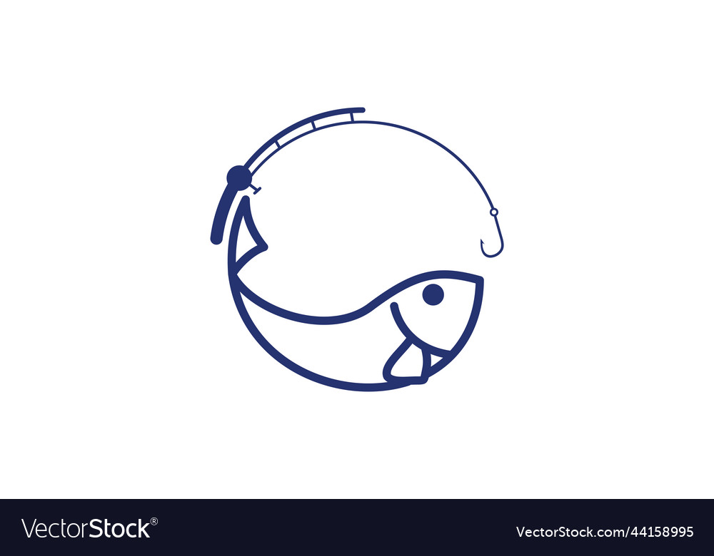 Fishing logo icon template