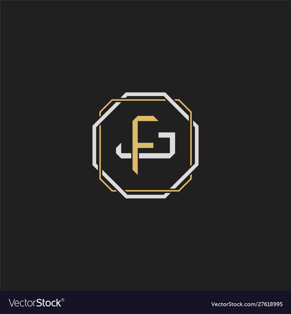 Fj initial letter overlapping interlock logo