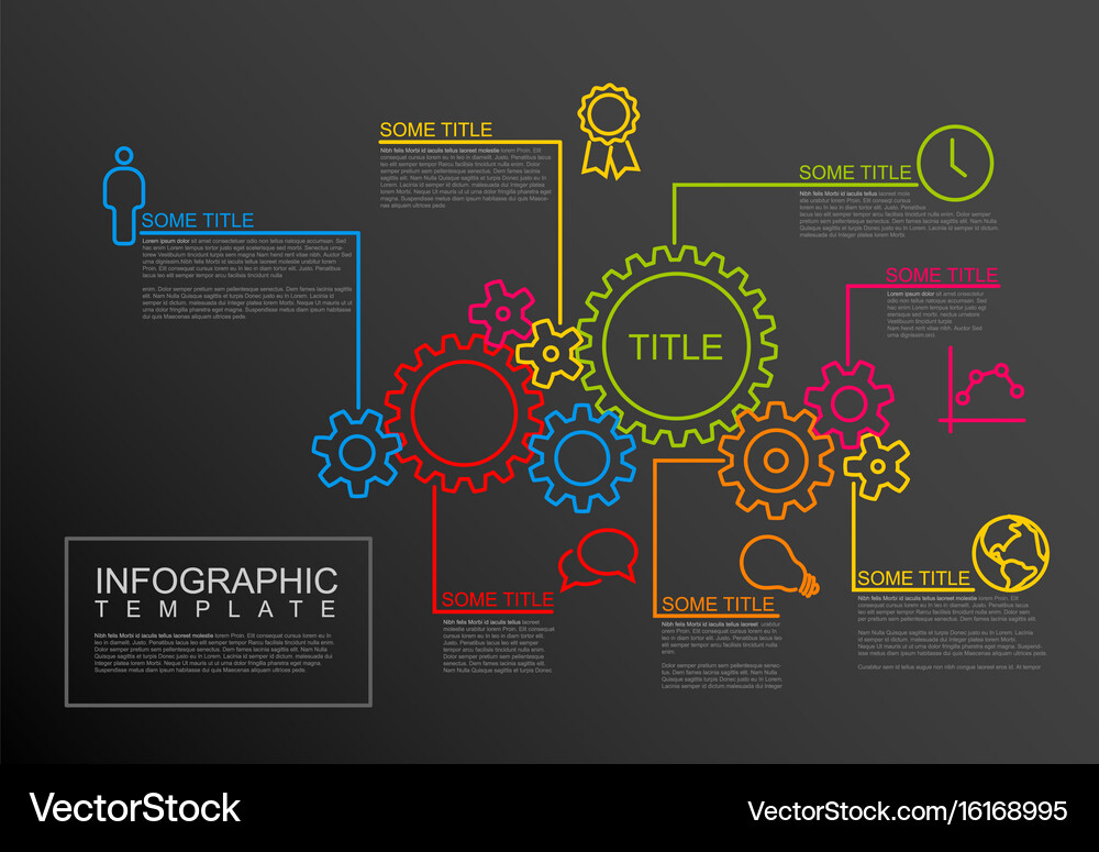 Infographic Report Template With Gear Wheels Vector Image
