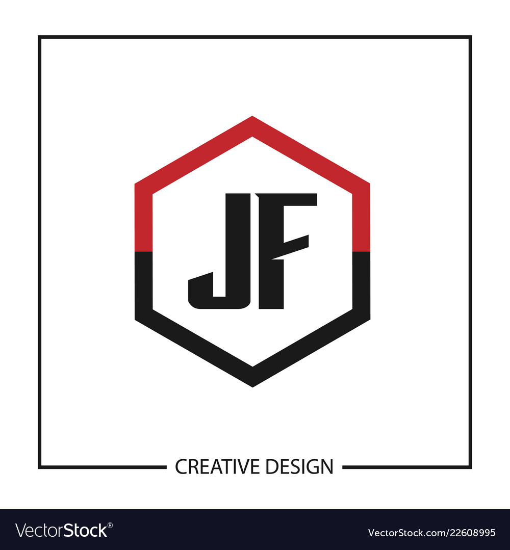 Initial jf letter logo template design