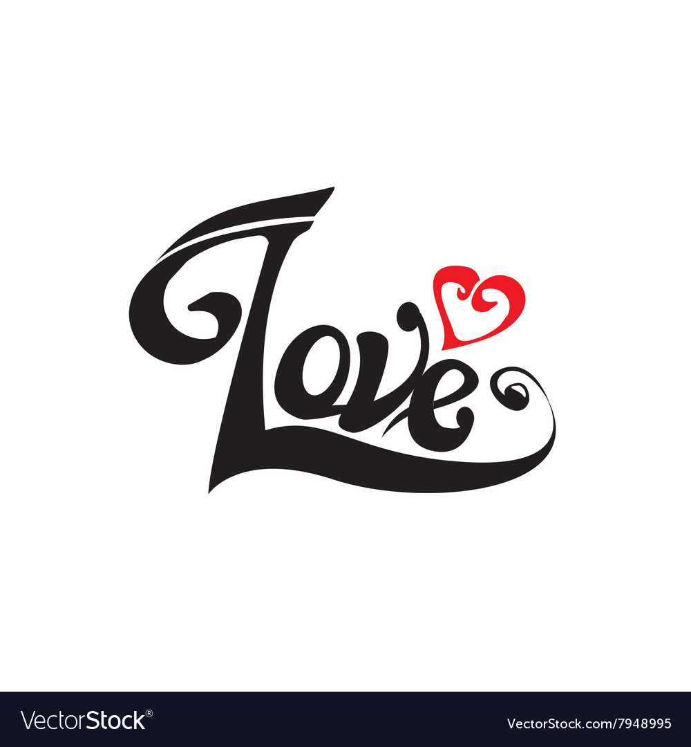 Letters love text doodles