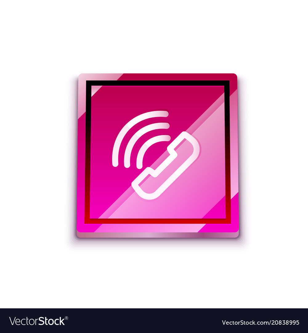 Phone support web button vector image Phone support web button