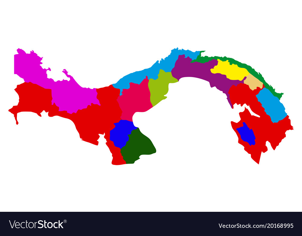 Political map panama Royalty Free Vector Image