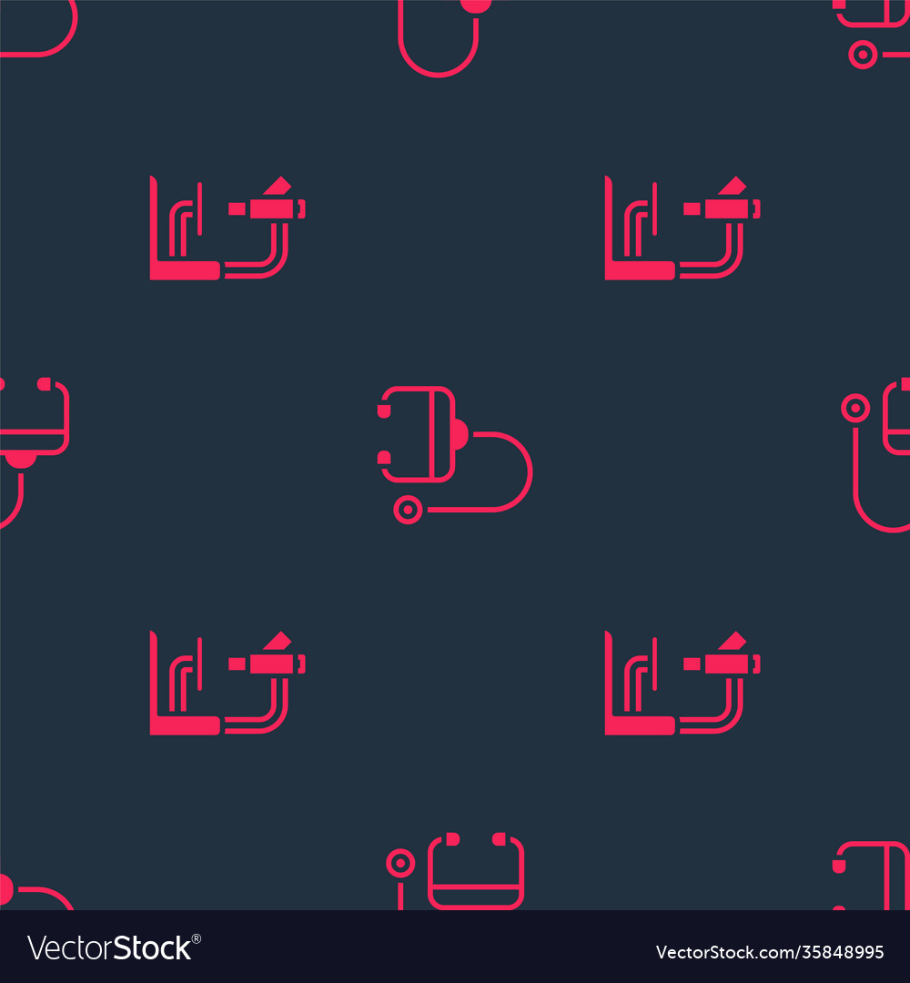 Set microscope and stethoscope on seamless pattern Vector Image Set microscope and stethoscope on seamless pattern