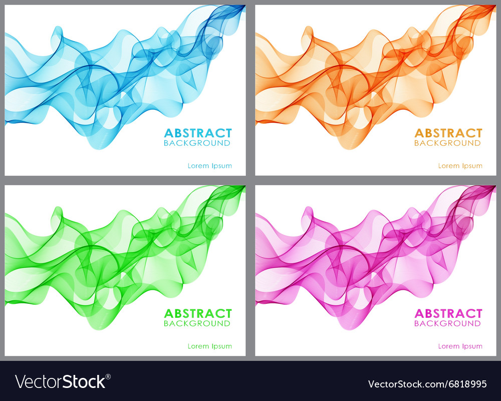 Set of wavy abstract background