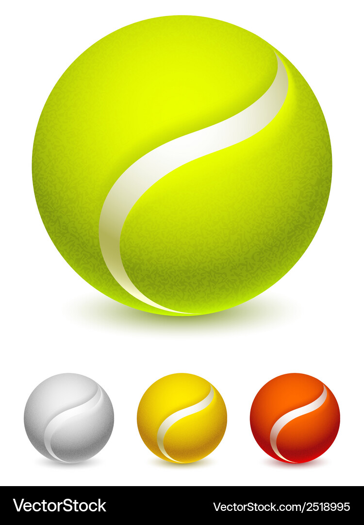 Tennis ball Royalty Free Vector Image - VectorStock