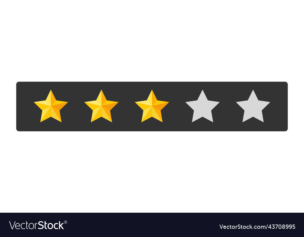 Three stars rating button