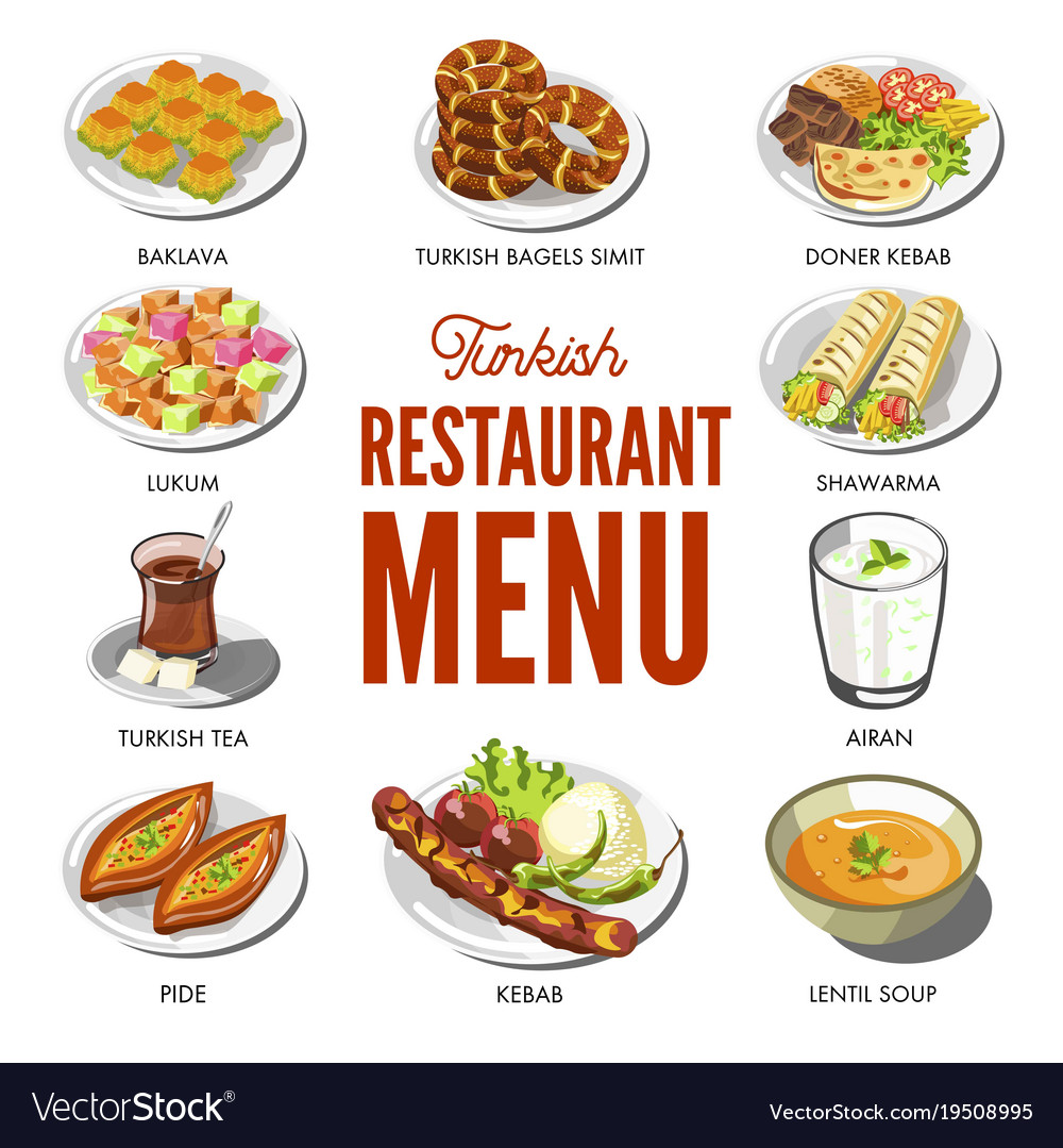 turkish-cuisine-food-and-traditional-dishes-vector-image