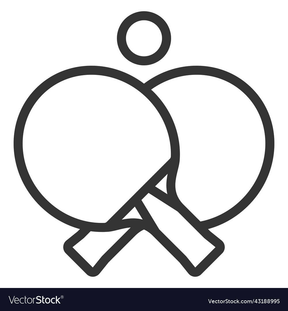 Two crossed rackets Royalty Free Vector Image - VectorStock