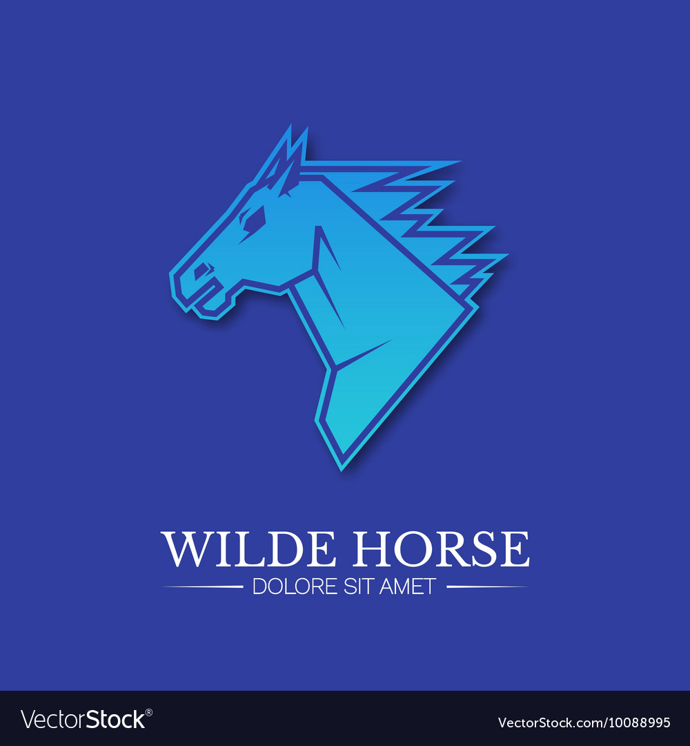 Wilde horse head logo template