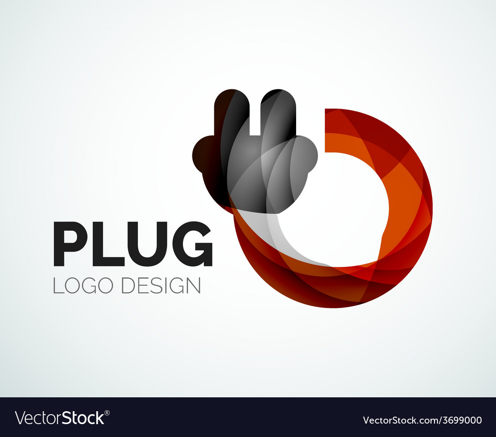 Abstract logo - plug icon